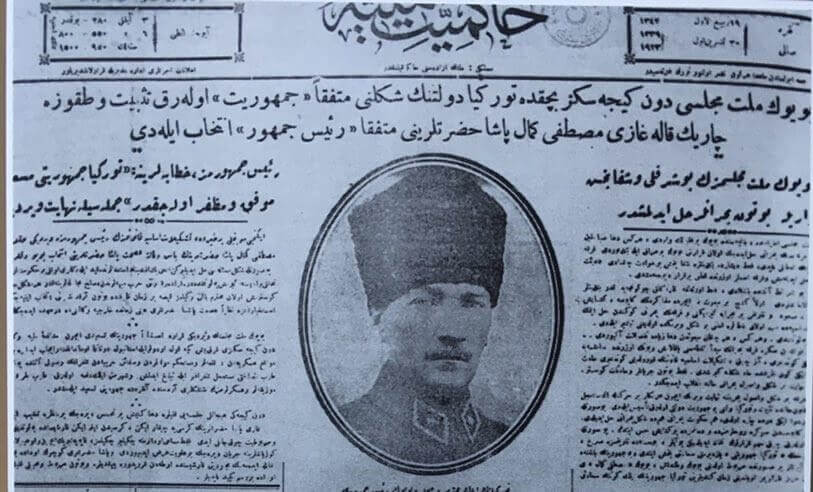 cumhuriyetin ilanı gazete