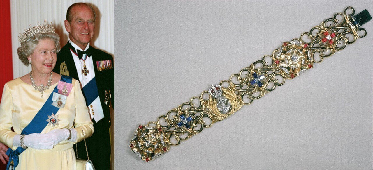 Kraliyet ailesi mücevherleri 5. evlilik yıldönümü bilekliği