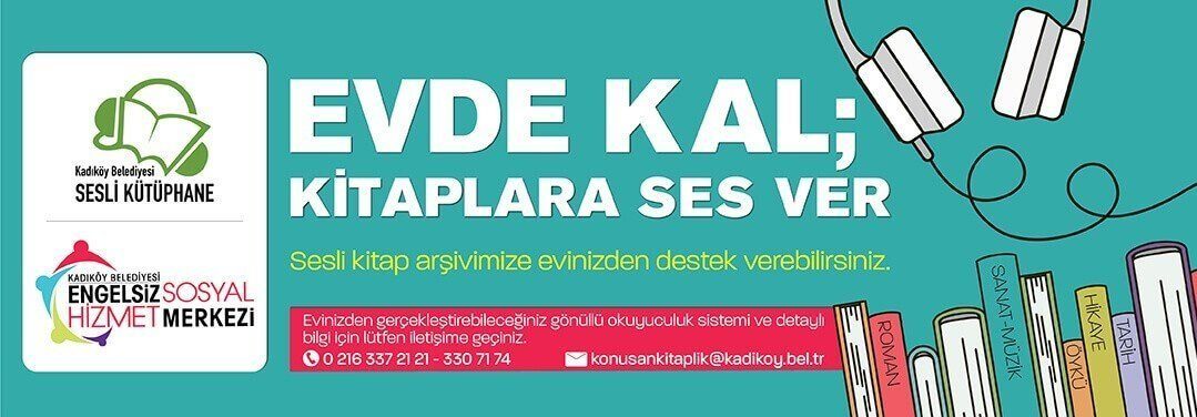 evde kal kitaplara ses ver