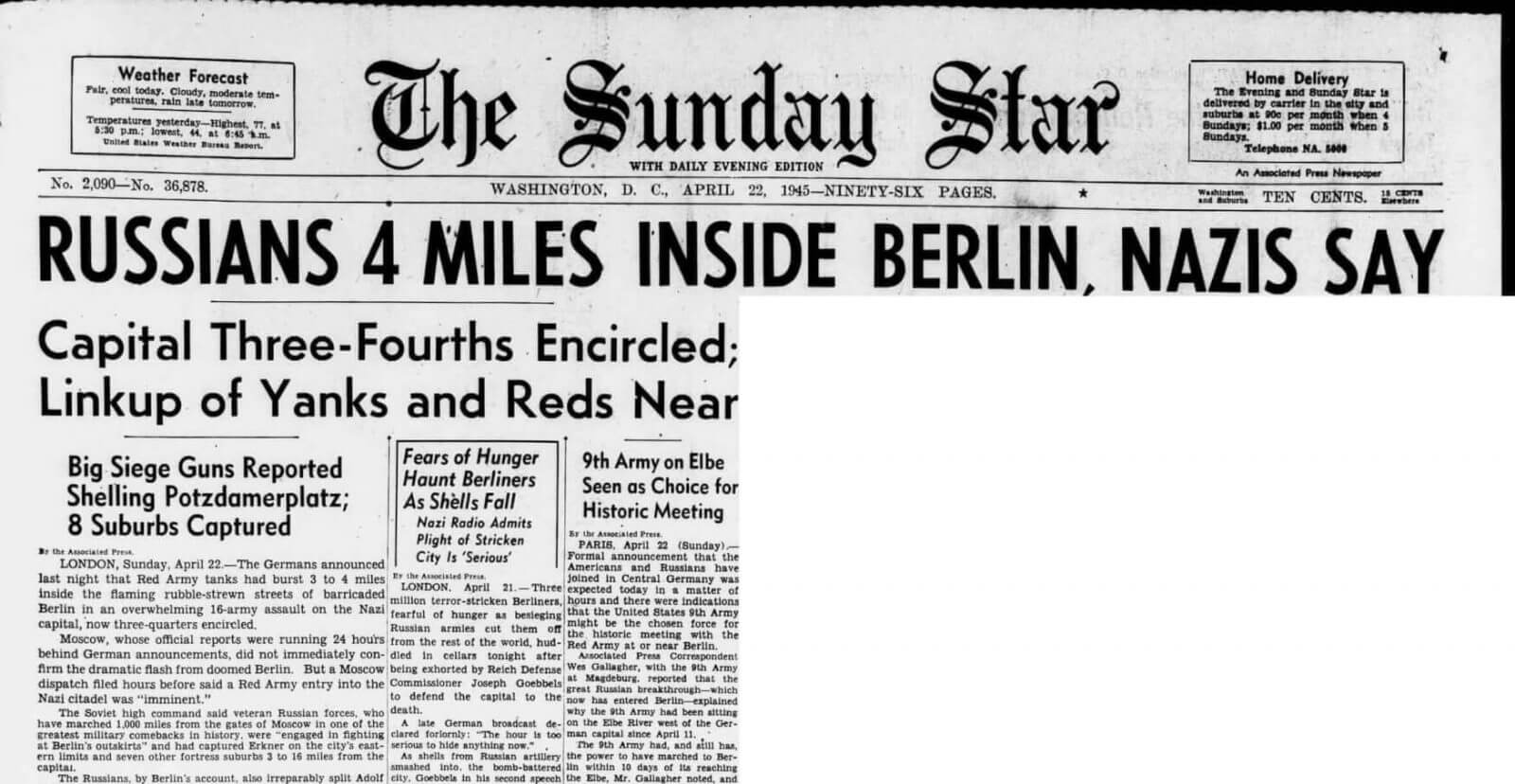 Nazilerin kaybedişi Sunday Star