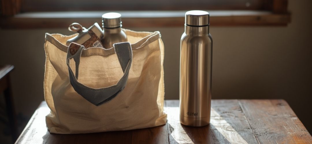 Günlük hayatta tek kullanımlık plastik şişe yerine kullanılan paslanmaz çelik matara
