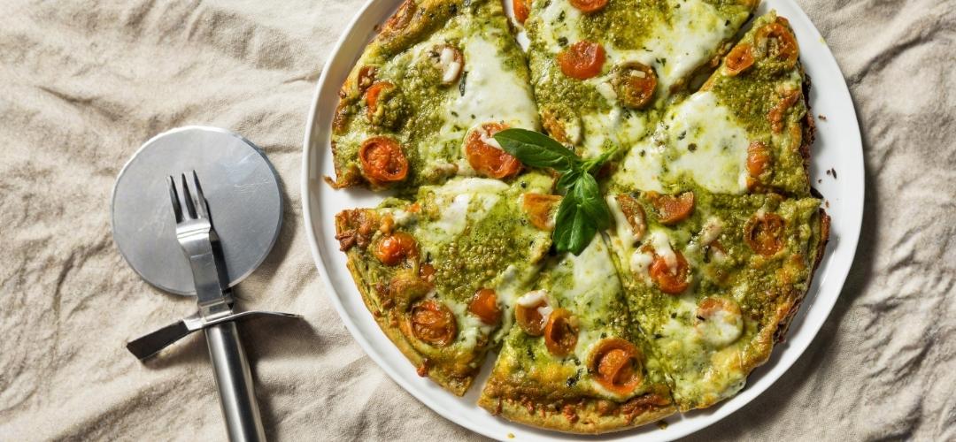 kabak dolmasından artan kabak içi ile kabaklı pizza