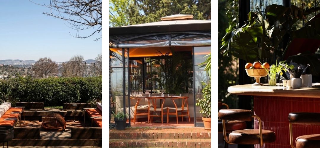 Blend İstanbul Cihangir bahçesinde kahve içme alanı