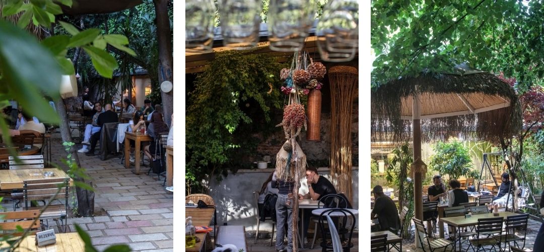 Limonlu Bahçe Beyoğlu gizli bahçesi ve açık hava masaları