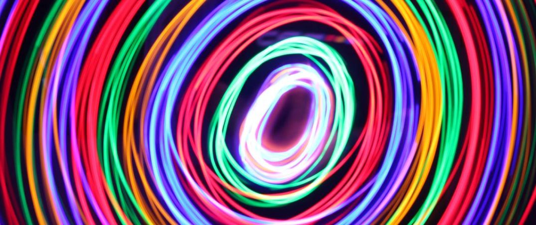 renkli ışık daireleri