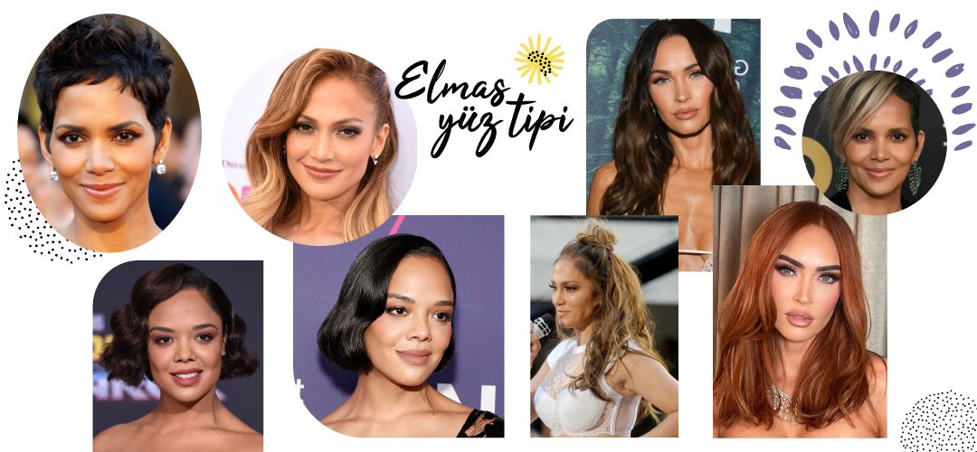 elmas yüz saç modelleri