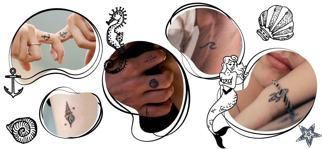 deniz objeleri dövme