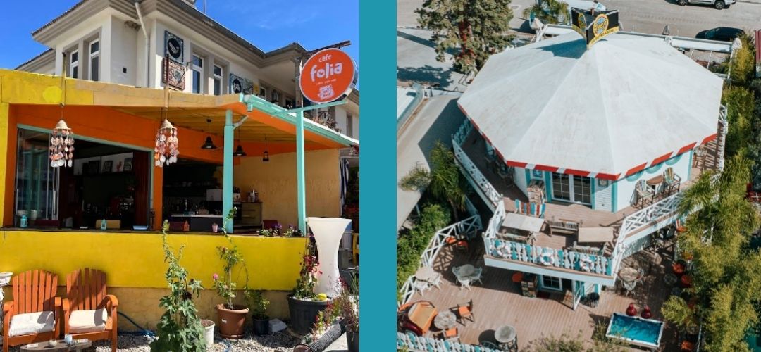 Ölüdeniz Hisarönü'nda Cafe Folia ve The Reef Bar