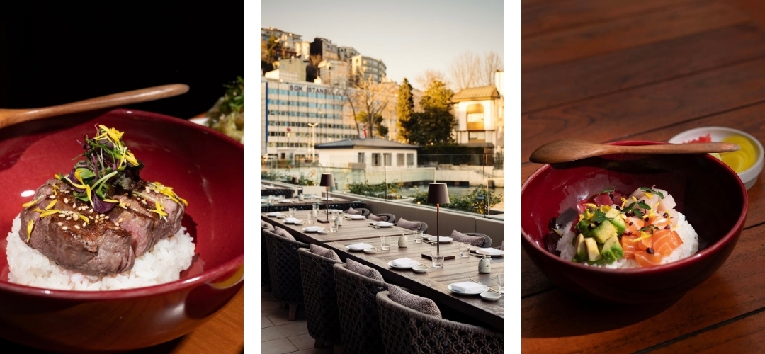Galataport'taki Roka restoranın manzarasında lezzetli tabaklar