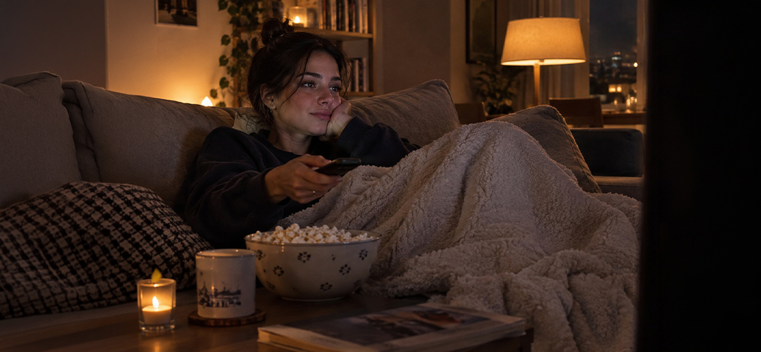 dram türünde sonbahar filmleri izleyen bir kadın